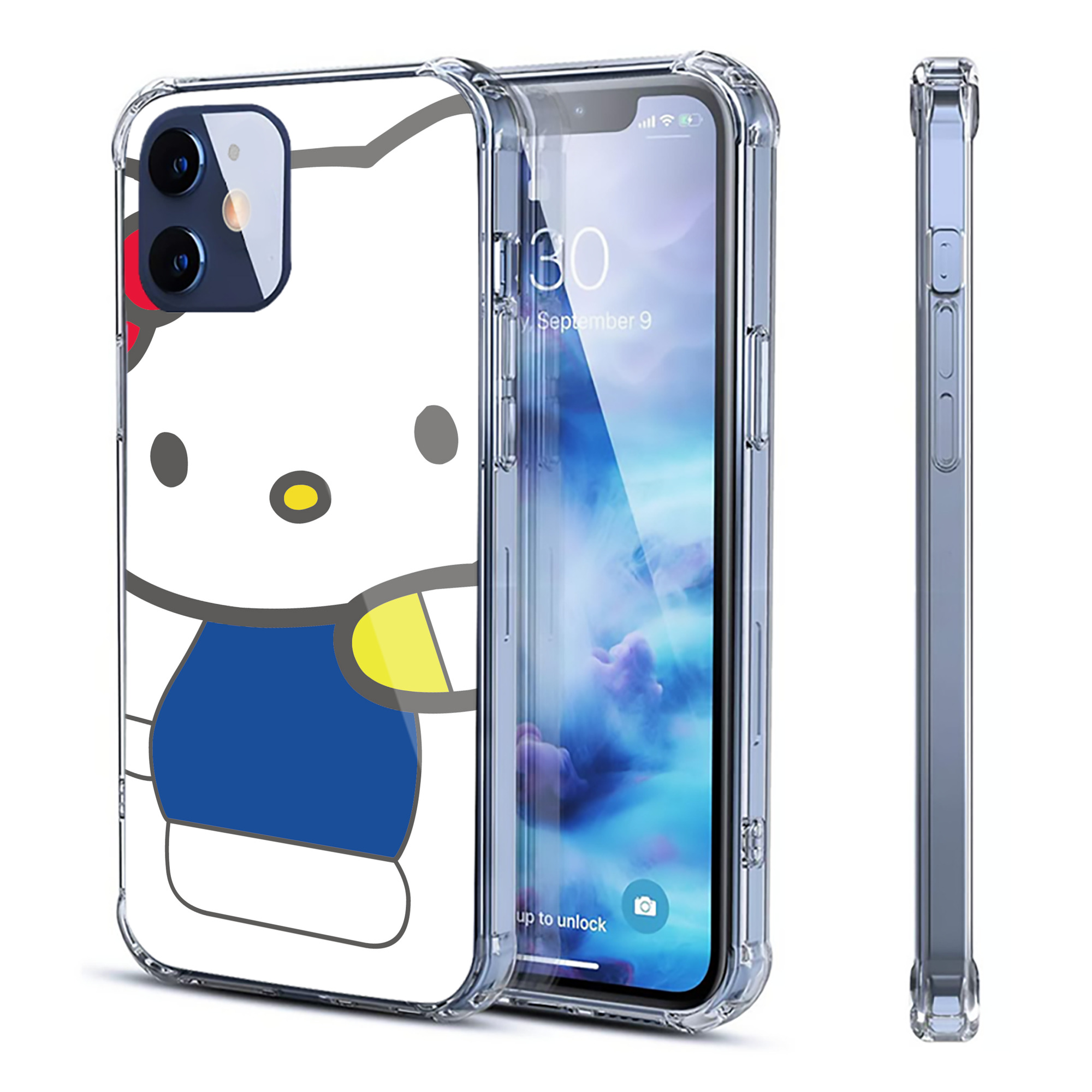 （画像用） Hello Kitty ハローキティ 【iPhone 12シリーズ対応】透明スマホケース（クリアソフトケース）